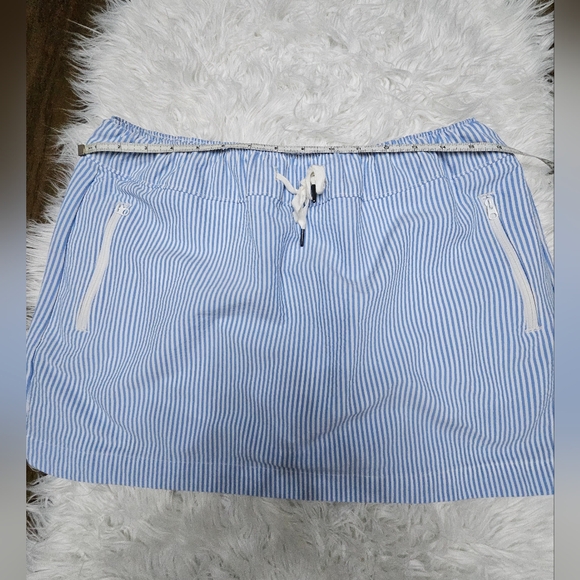 Magellan Outdoors Light Blue and White Striped Skort - Picture 5 of 6